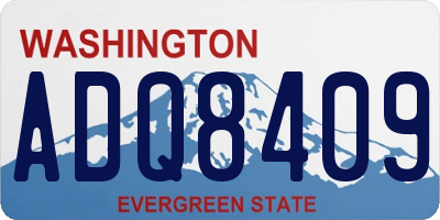 WA license plate ADQ8409