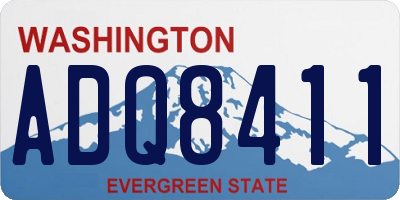 WA license plate ADQ8411