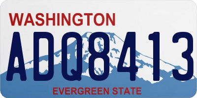 WA license plate ADQ8413