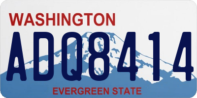 WA license plate ADQ8414