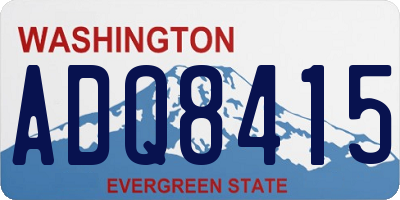 WA license plate ADQ8415