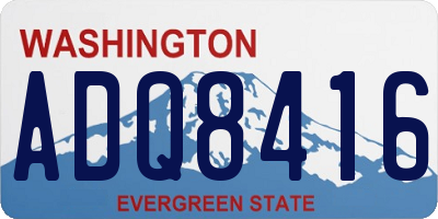 WA license plate ADQ8416