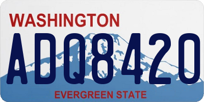 WA license plate ADQ8420