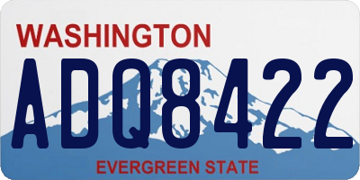 WA license plate ADQ8422