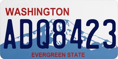 WA license plate ADQ8423