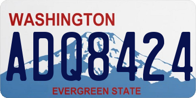 WA license plate ADQ8424