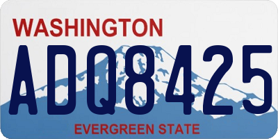 WA license plate ADQ8425