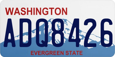 WA license plate ADQ8426