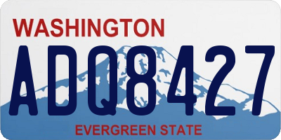WA license plate ADQ8427