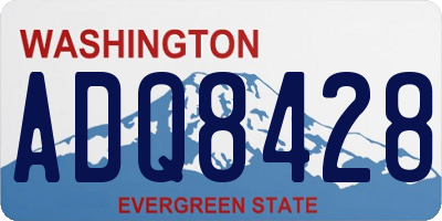 WA license plate ADQ8428
