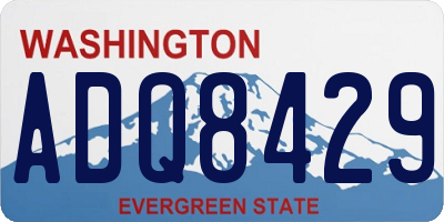 WA license plate ADQ8429