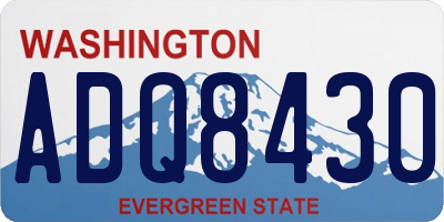 WA license plate ADQ8430