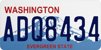 WA license plate ADQ8434