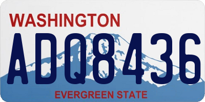 WA license plate ADQ8436