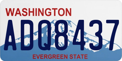 WA license plate ADQ8437