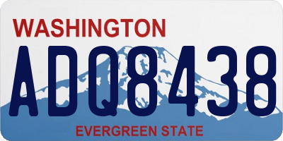 WA license plate ADQ8438