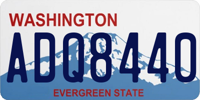 WA license plate ADQ8440