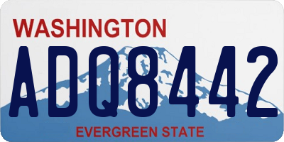 WA license plate ADQ8442