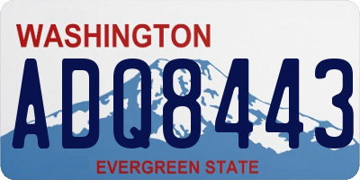WA license plate ADQ8443