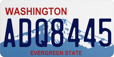 WA license plate ADQ8445