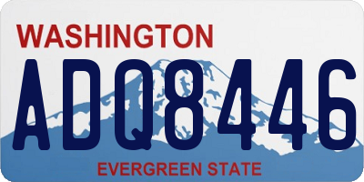 WA license plate ADQ8446