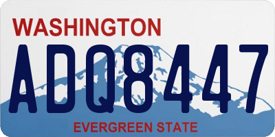 WA license plate ADQ8447
