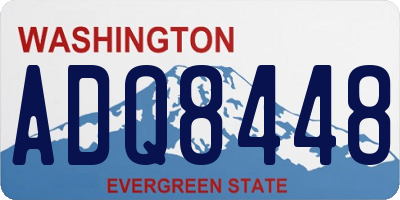 WA license plate ADQ8448