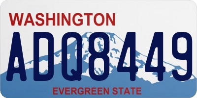 WA license plate ADQ8449