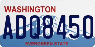 WA license plate ADQ8450