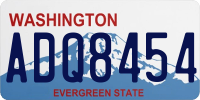 WA license plate ADQ8454