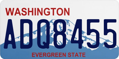 WA license plate ADQ8455