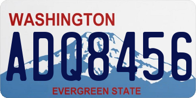 WA license plate ADQ8456