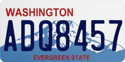 WA license plate ADQ8457