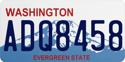 WA license plate ADQ8458