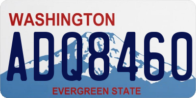 WA license plate ADQ8460