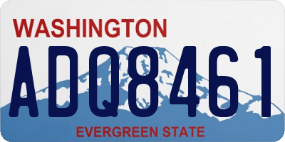 WA license plate ADQ8461