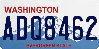 WA license plate ADQ8462