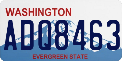 WA license plate ADQ8463