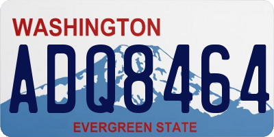 WA license plate ADQ8464