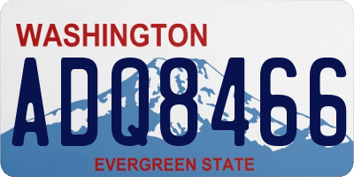 WA license plate ADQ8466