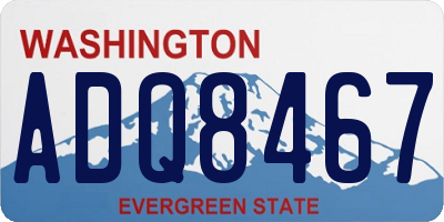 WA license plate ADQ8467