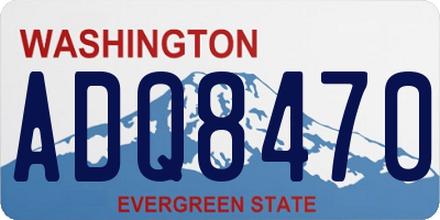 WA license plate ADQ8470
