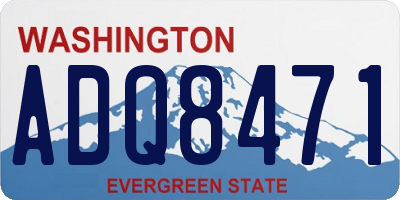WA license plate ADQ8471