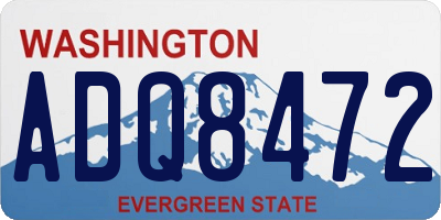WA license plate ADQ8472