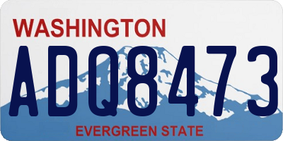 WA license plate ADQ8473