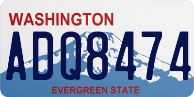 WA license plate ADQ8474