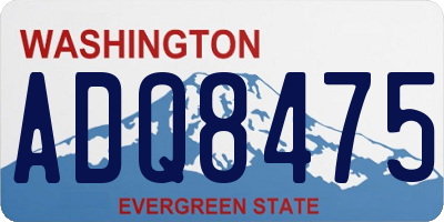 WA license plate ADQ8475