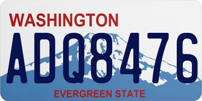 WA license plate ADQ8476