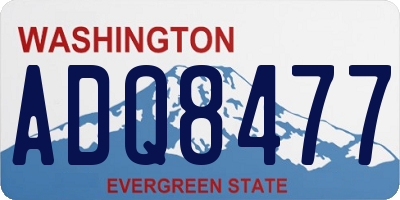 WA license plate ADQ8477
