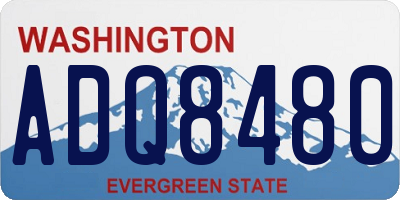 WA license plate ADQ8480